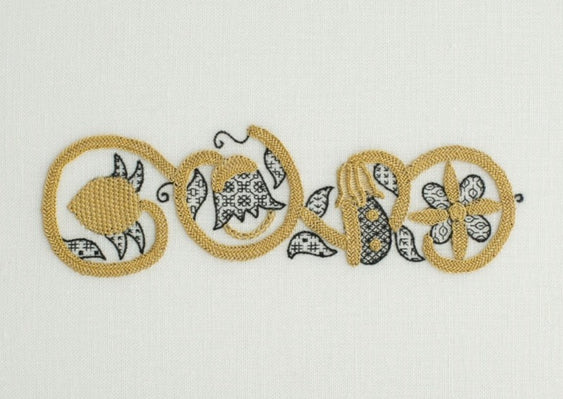 Blackwork Coif by Kate Barlow