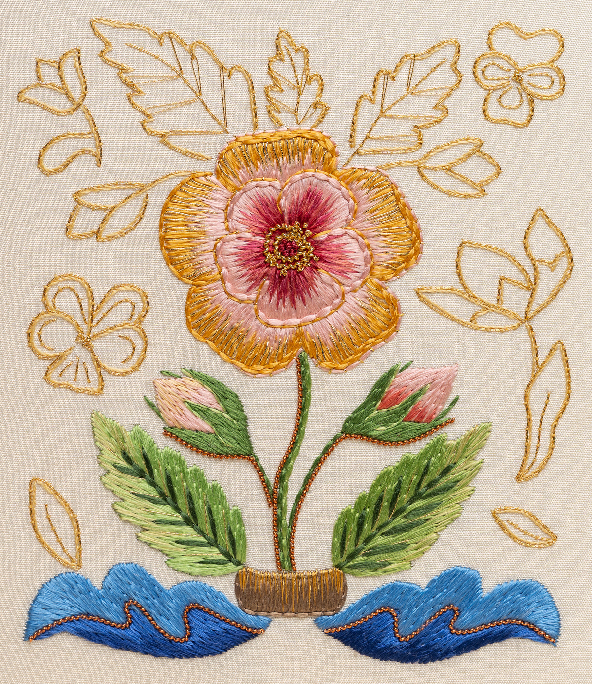Rocamora Fan - Silk & Goldwork Kit